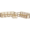 Lauko sofos komplektas 9 pcs Balta 59 x 59 x 37 cm