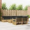 Lauko sofos komplektas 9 pcs Balta ir antracito Poliesteris