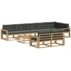 Lauko sofos komplektas 9 pcs Balta ir antracito 79 x 79 x 37 cm