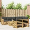 Lauko sofos komplektas 9 pcs Balta ir antracito 59 x 59 x 37 cm
