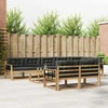 Lauko sofos komplektas 9 pcs Balta ir antracito 79 x 79 x 37 cm