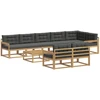 Lauko sofos komplektas 9 pcs Balta ir antracito 79 x 79 x 37 cm