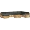 Lauko sofos komplektas 9 pcs Balta ir antracito Poliesteris