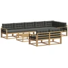 Lauko sofos komplektas 9 pcs Balta ir antracito 79 x 79 x 37 cm