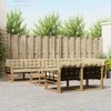 Lauko sofos komplektas 9 pcs Balta ir kreminė 79 x 79 x 37 cm