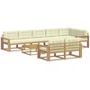 Lauko sofos komplektas 9 pcs Balta ir kreminė 79 x 79 x 37 cm