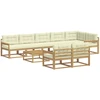 Lauko sofos komplektas 9 pcs Balta ir kreminė 79 x 79 x 37 cm