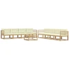 Lauko sofos komplektas 9 pcs Balta ir kreminė 79 x 79 x 37 cm