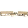 Lauko sofos komplektas 9 pcs Balta ir kreminė 79 x 79 x 37 cm
