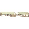 Lauko sofos komplektas 9 pcs Balta ir kreminė 79 x 79 x 37 cm