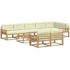 Lauko sofos komplektas 9 pcs Balta ir kreminė 79 x 79 x 37 cm