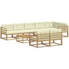 Lauko sofos komplektas 9 pcs Balta ir kreminė 79 x 79 x 37 cm