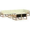 Lauko sofos komplektas 9 pcs Balta ir kreminė 79 x 79 x 37 cm
