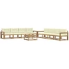 Lauko sofos komplektas 9 pcs Balta ir kreminė 79 x 79 x 37 cm