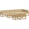 Lauko sofos komplektas 9 pcs Balta ir kreminė 79 x 79 x 37 cm