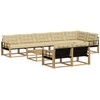 Lauko sofos komplektas 9 pcs Balta ir kreminė 79 x 79 x 37 cm