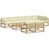 Lauko sofos komplektas 9 pcs Balta ir kreminė 79 x 79 x 37 cm