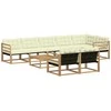 Lauko sofos komplektas 9 pcs Balta ir kreminė 79 x 79 x 37 cm