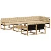 Lauko sofos komplektas 9 pcs Balta ir kreminė 79 x 79 x 37 cm