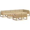 Lauko sofos komplektas 9 pcs Balta ir kreminė 79 x 79 x 37 cm