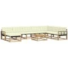 Lauko sofos komplektas 9 pcs Balta ir kreminė 79 x 79 x 37 cm