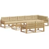 Lauko sofos komplektas 9 pcs Balta ir kreminė 79 x 79 x 37 cm