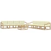 Lauko sofos komplektas 9 pcs Balta ir kreminė 79 x 79 x 37 cm