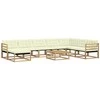 Lauko sofos komplektas 9 pcs Balta ir kreminė 79 x 79 x 37 cm