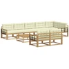 Lauko sofos komplektas 9 pcs Balta ir kreminė 79 x 79 x 37 cm