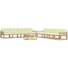 Lauko sofos komplektas 9 pcs Balta ir kreminė 79 x 79 x 37 cm