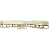 Lauko sofos komplektas 9 pcs Balta ir kreminė 79 x 79 x 37 cm