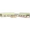 Lauko sofos komplektas 9 pcs Balta ir kreminė 79 x 79 x 37 cm