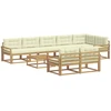 Lauko sofos komplektas 9 pcs Balta ir kreminė 79 x 79 x 37 cm