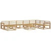 Lauko sofos komplektas 9 pcs Balta Kietos akacijos mediena