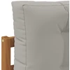 Lauko sofos komplektas 9 pcs Natūrali ir šviesiai pilka