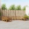 Lauko sofos komplektas 9 pcs Natūrali Kietos akacijos mediena