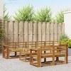 Lauko sofos komplektas 9 pcs Natūrali Kietos akacijos mediena