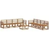Lauko sofos komplektas 9 pcs Natūrali