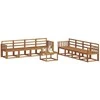 Lauko sofos komplektas 9 pcs Natūrali