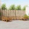 Lauko sofos komplektas 9 pcs Natūrali Kietos akacijos mediena