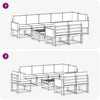 Lauko sofos komplektas 9 pcs Natūralus ir bežinis Poliesteris