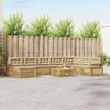 Lauko sofos komplektas 9 vnt. Balta ir kreminė