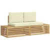 Lauko sofos komplektas Balta 182,5 x 63 x 73 cm Poliesteris