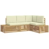 Lauko sofos komplektas Balta 213,5 x 154,5 x 73 cm Poliesteris