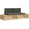 Lauko sofos komplektas Balta 230,5 x 83 x 73 cm Poliesteris