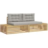 Lauko sofos komplektas Balta 230,5 x 83 x 73 cm Poliesteris