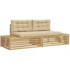 Lauko sofos komplektas Balta 230,5 x 83 x 73 cm Poliesteris
