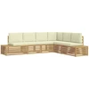 Lauko sofos komplektas Balta 273 x 213,5 x 73 cm Poliesteris
