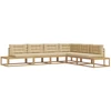 Lauko sofos komplektas Balta 357 x 198,5 x 73 cm Poliesteris