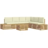 Lauko sofos komplektas Balta 59 x 59 x 37 cm Poliesteris